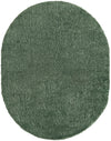 Cozy Comfort Shag Collection Area Rug - Hearthside (Green) Oval Green  lifestyle 6