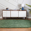 Cozy Comfort Shag Collection Area Rug - Hearthside (Green) Oval Green  lifestyle 11
