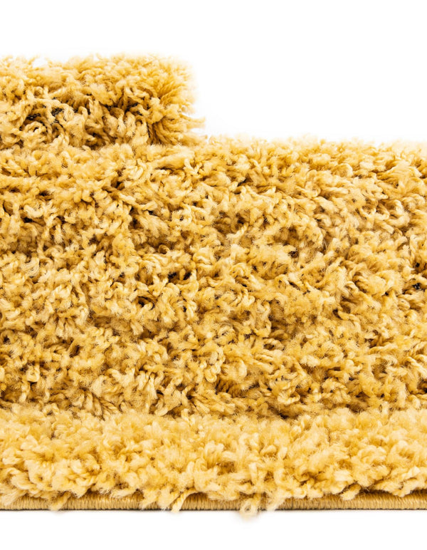 Cozy Comfort Shag Collection Area Rug - Hearthside (Yellow) Rectangle Yellow  lifestyle 9