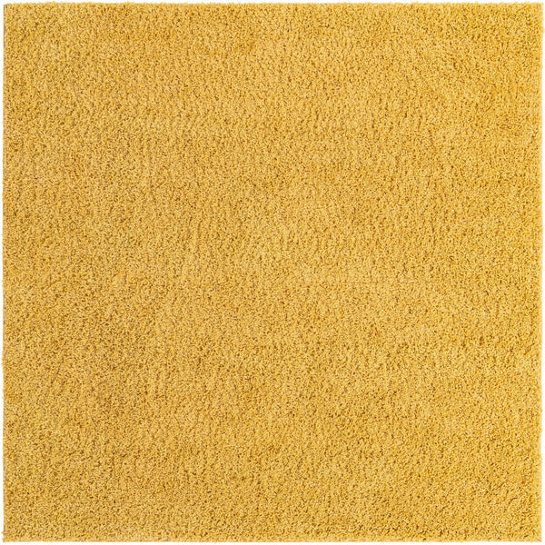 Cozy Comfort Shag Collection Area Rug - Hearthside (Yellow) Square Yellow  lifestyle 3