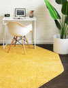 Cozy Comfort Shag Collection Area Rug - Hearthside (Yellow) Octagon Yellow  lifestyle 36