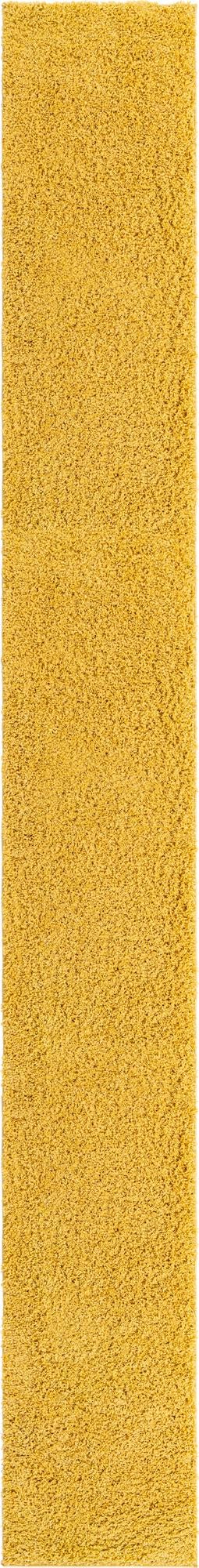 Cozy Comfort Shag Collection Area Rug - Hearthside (Yellow) Runner Yellow  lifestyle 6