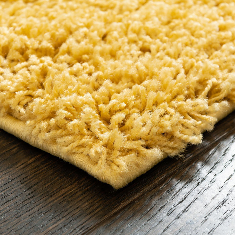 Cozy Comfort Shag Collection Area Rug - Hearthside (Yellow) Runner Yellow  lifestyle 38