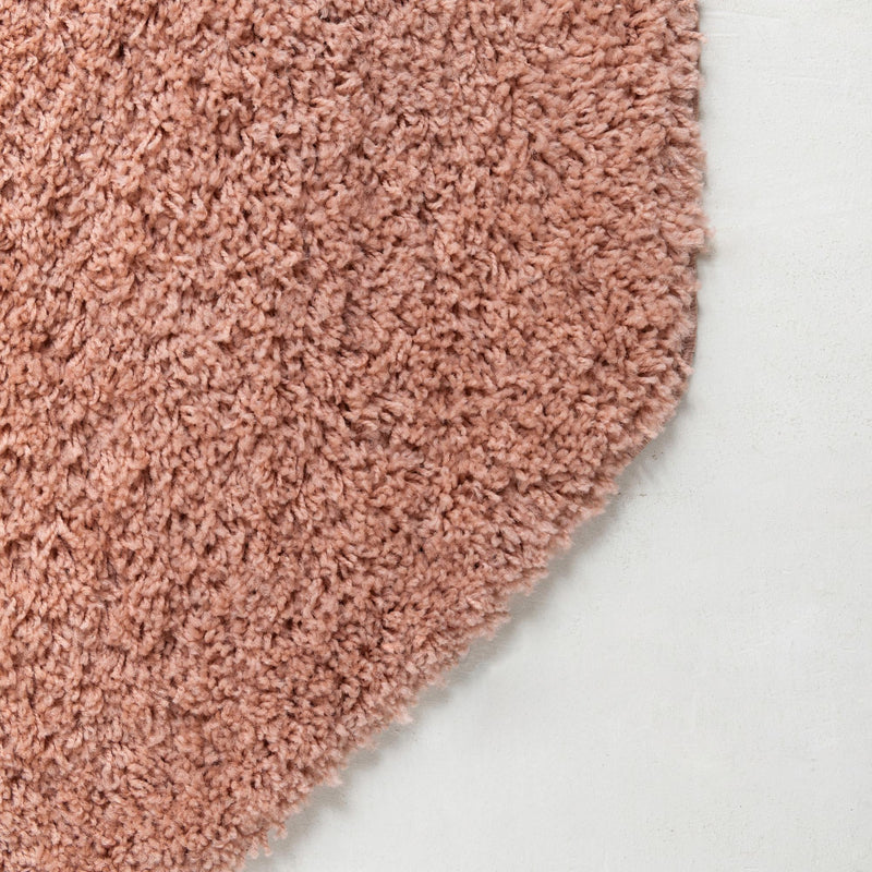 Cozy Comfort Shag Collection Area Rug - Hearthside (Rose Pink) Octagon Rose Pink  lifestyle 38