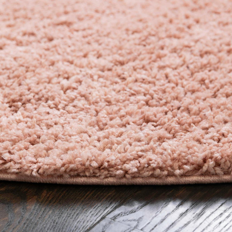 Cozy Comfort Shag Collection Area Rug - Hearthside (Rose Pink) Oval Rose Pink  lifestyle 39