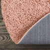 Cozy Comfort Shag Collection Area Rug - Hearthside (Rose Pink) Oval Rose Pink  lifestyle 47