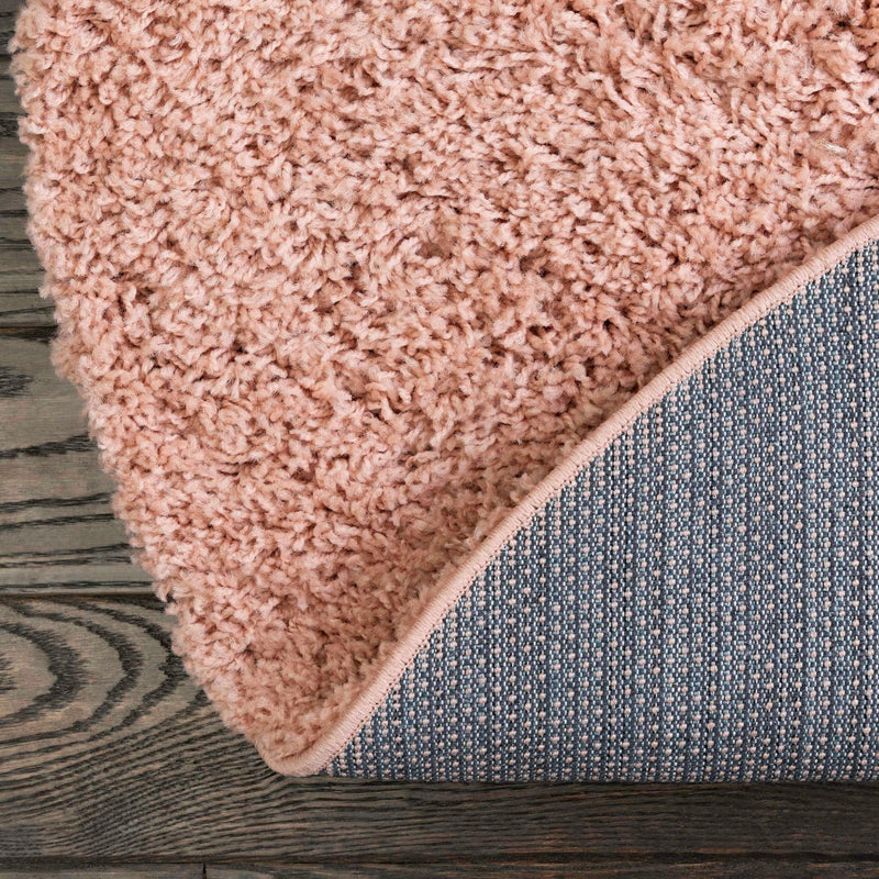 Cozy Comfort Shag Collection Area Rug - Hearthside (Rose Pink) Oval Rose Pink  lifestyle 47