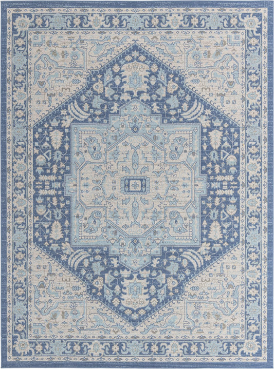 Savannah Series Collection Area Rug - Charleston (French Blue) Rectangle French Blue Main