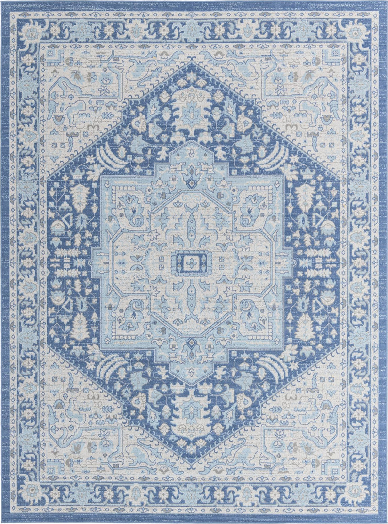 Savannah Series Collection Area Rug - Charleston (French Blue) Rectangle French Blue  lifestyle 2