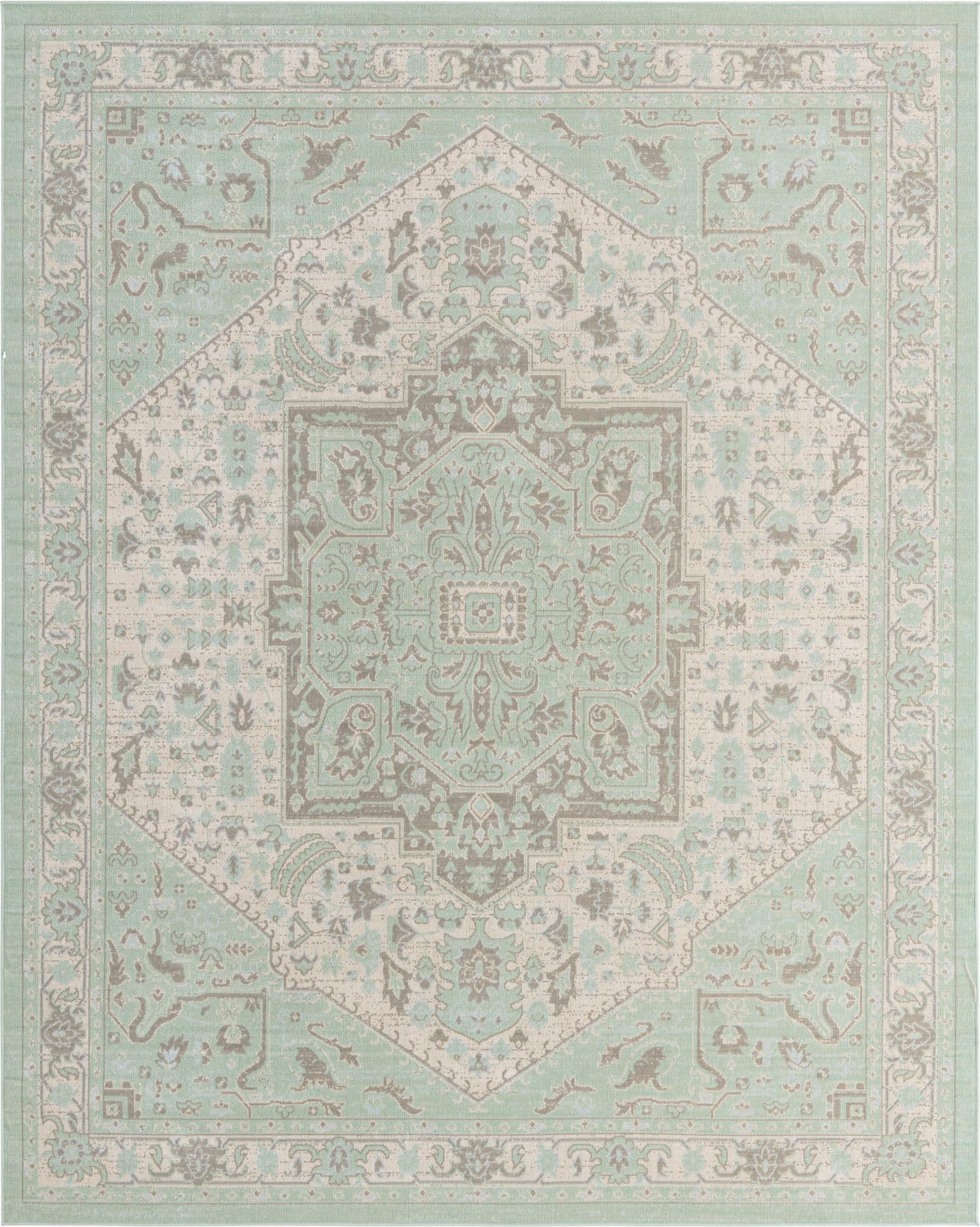 Savannah Series Collection Area Rug - Charleston (Mint) Rectangle Mint Main
