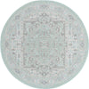 Savannah Series Collection Area Rug - Charleston (Mint) Round Mint  lifestyle 30