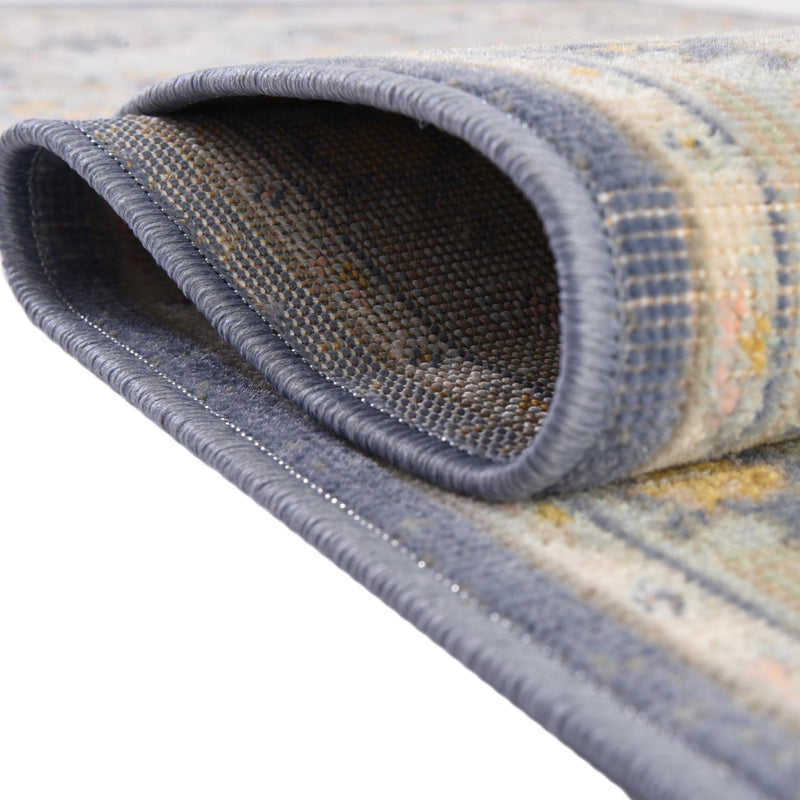 Savannah Series Collection Area Rug - Charleston (Sky blue) Rectangle Sky blue  lifestyle 6
