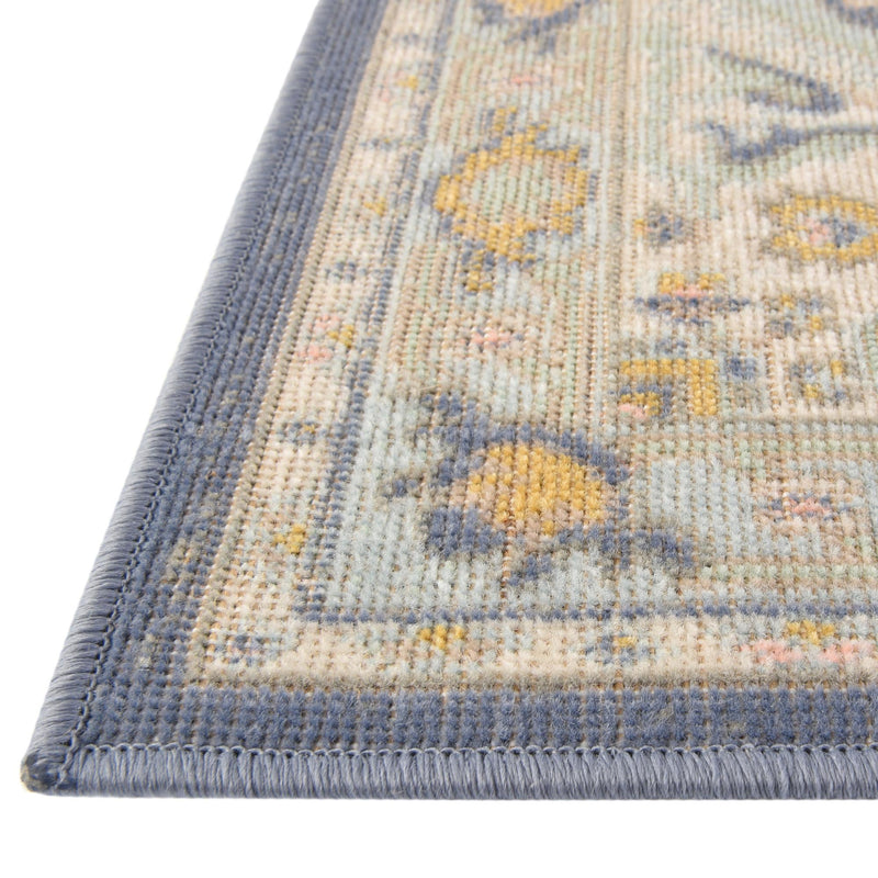 Savannah Series Collection Area Rug - Charleston (Sky blue) Rectangle Sky blue  lifestyle 7
