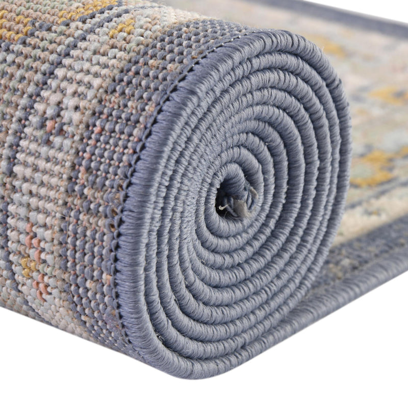 Savannah Series Collection Area Rug - Charleston (Sky blue) Rectangle Sky blue  lifestyle 12