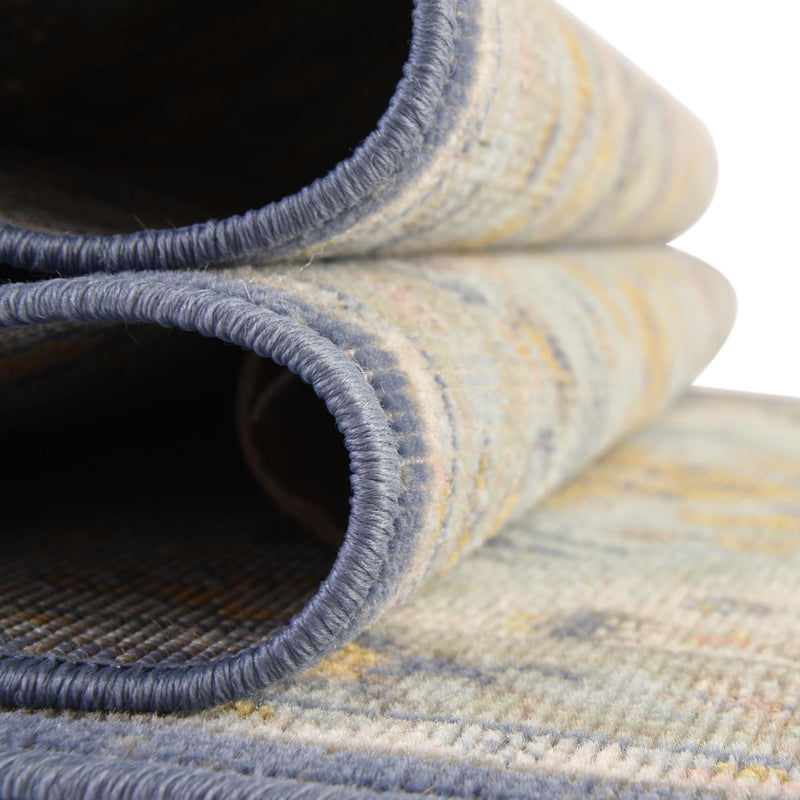 Savannah Series Collection Area Rug - Charleston (Sky blue) Rectangle Sky blue  lifestyle 13