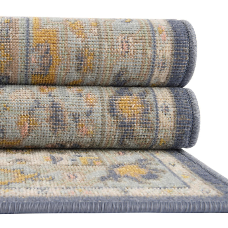 Savannah Series Collection Area Rug - Charleston (Sky blue) Rectangle Sky blue  lifestyle 14