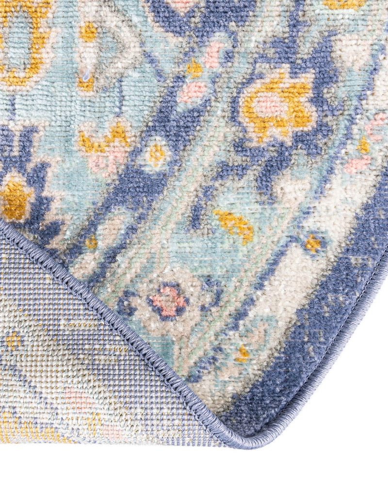 Savannah Series Collection Area Rug - Charleston (Sky blue) Oval Sky blue  lifestyle 33