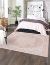 Savannah Series Collection Area Rug - Charleston (Powder Pink) Square Powder Pink  lifestyle 20