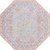 Savannah Series Collection Area Rug - Charleston (Powder Pink) Octagon Powder Pink  lifestyle 16