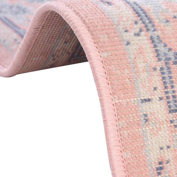 Savannah Series Collection Area Rug - Charleston (Powder Pink) Rectangle Powder Pink  lifestyle 9