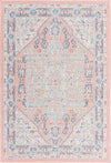 Savannah Series Collection Area Rug - Charleston (Powder Pink) Rectangle Powder Pink  lifestyle 2