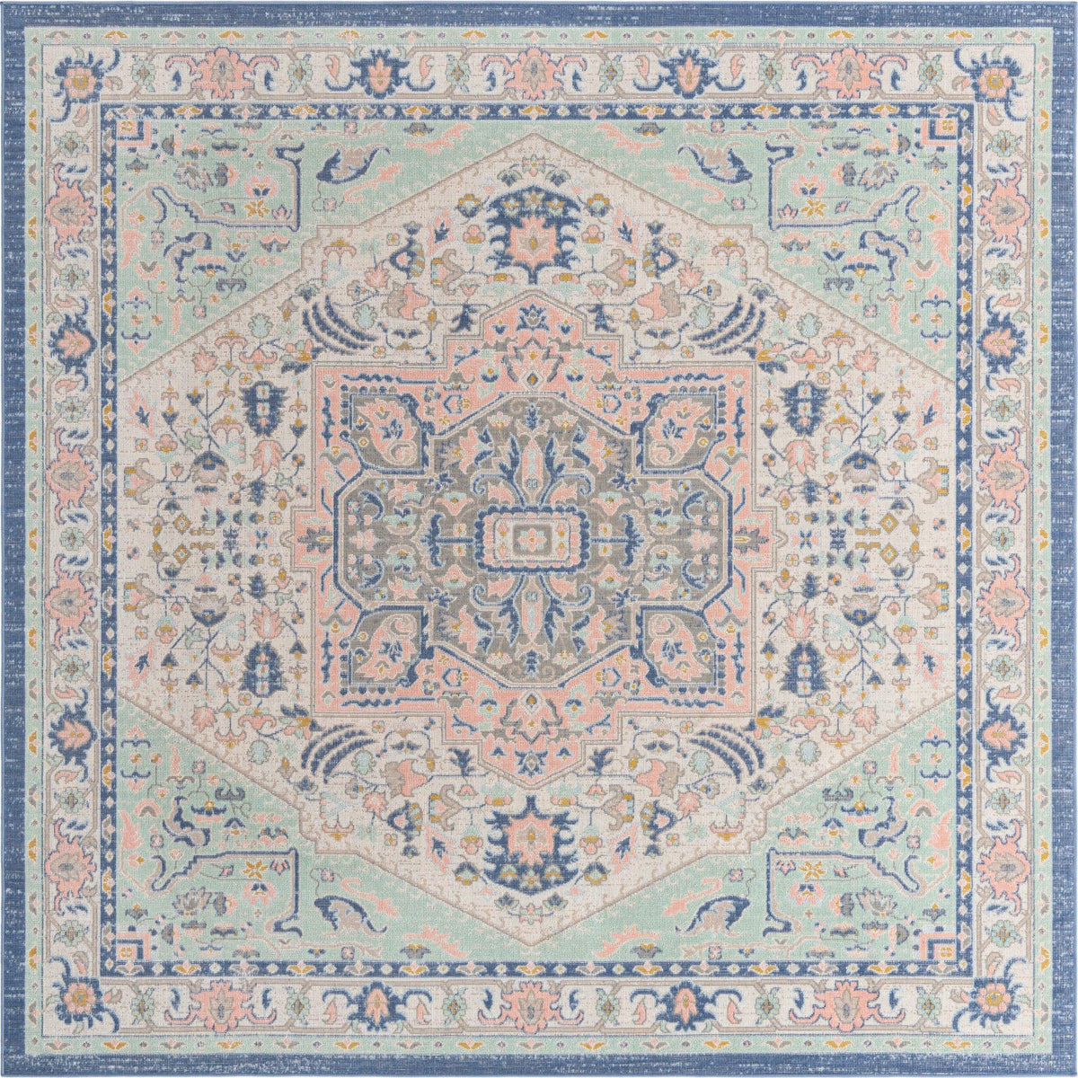 Savannah Series Collection Area Rug - Charleston (Multi) Square Multi  lifestyle 17