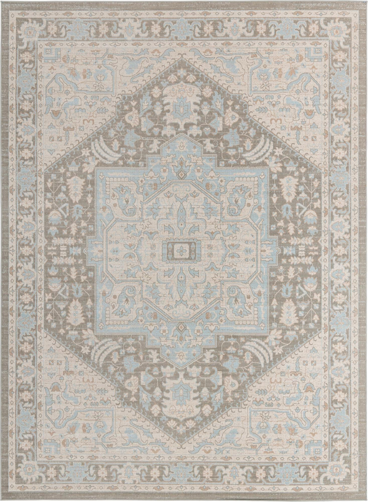 Savannah Series Collection Area Rug - Charleston (Cloud Gray) Rectangle Cloud Gray Main
