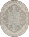 Savannah Series Collection Area Rug - Charleston (Cloud Gray) Oval Cloud Gray  lifestyle 16