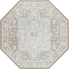 Savannah Series Collection Area Rug - Charleston (Cloud Gray) Octagon Cloud Gray  lifestyle 18
