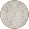 Savannah Series Collection Area Rug - Charleston (Cloud Gray) Round Cloud Gray  lifestyle 19