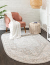 Savannah Series Collection Area Rug - Charleston (Cloud Gray) Oval Cloud Gray  lifestyle 21