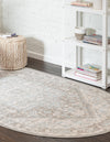 Savannah Series Collection Area Rug - Charleston (Cloud Gray) Oval Cloud Gray  lifestyle 26