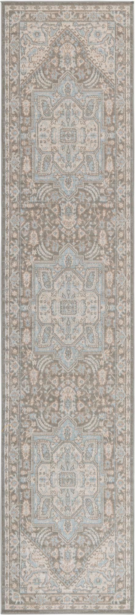 Savannah Series Collection Area Rug - Charleston (Cloud Gray) Runner Cloud Gray  lifestyle 20