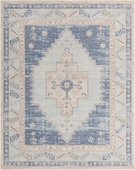 Savannah Series Collection Area Rug -  Augusta (Sky blue) Rectangle Sky blue Main