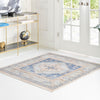 Savannah Series Collection Area Rug -  Augusta (Sky blue) Square Sky blue  lifestyle 41
