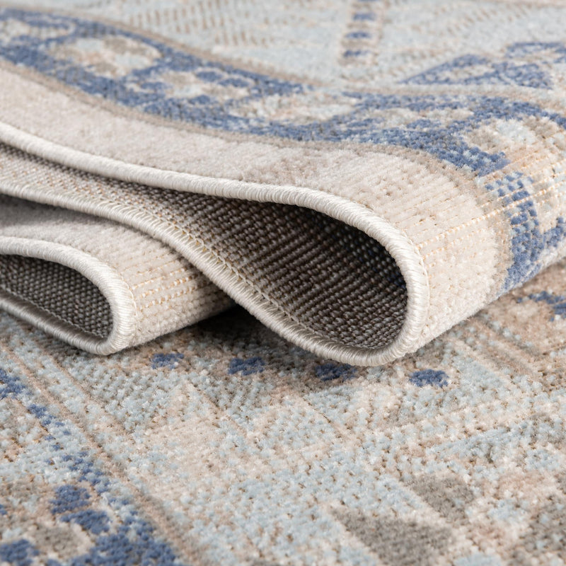 Savannah Series Collection Area Rug -  Augusta (Sky blue) Octagon Sky blue  lifestyle 25