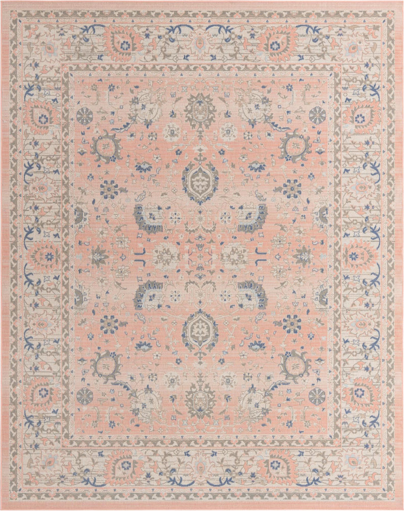 Savannah Series Collection Area Rug -  Beaufort Rectangle Powder Pink  lifestyle 4