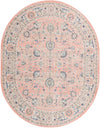 Savannah Series Collection Area Rug -  Beaufort Oval Powder Pink  lifestyle 46