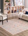 Savannah Series Collection Area Rug -  Beaufort Square Powder Pink  lifestyle 64