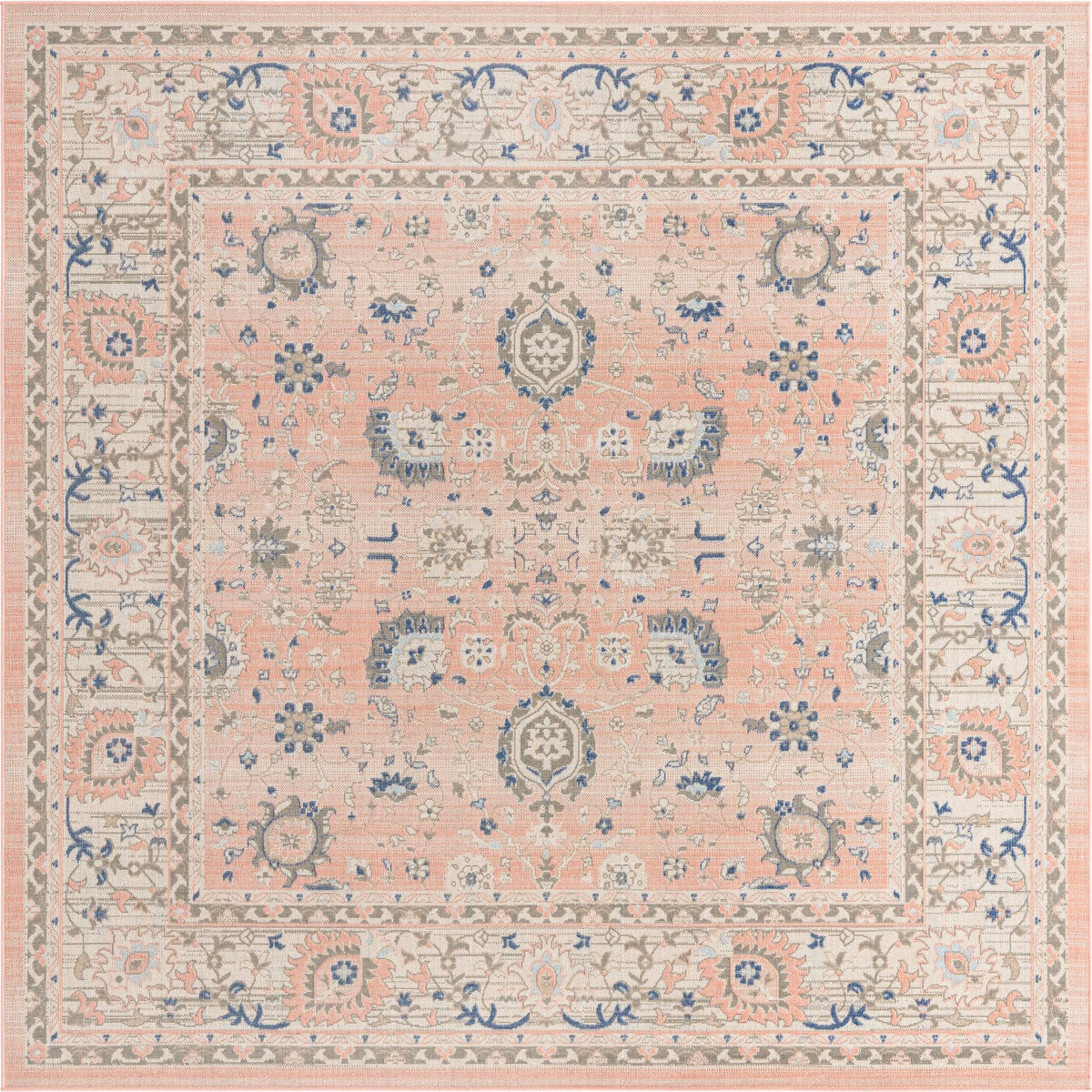 Savannah Series Collection Area Rug -  Beaufort Square Powder Pink  lifestyle 90