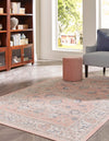 Savannah Series Collection Area Rug -  Beaufort Rectangle Powder Pink  lifestyle 9