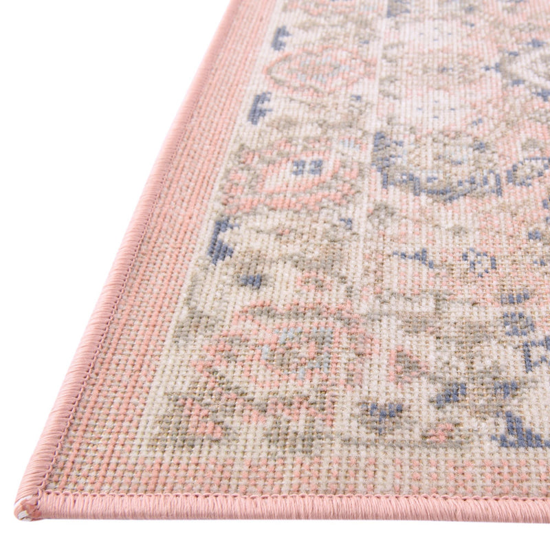 Savannah Series Collection Area Rug -  Beaufort Rectangle Powder Pink  lifestyle 20