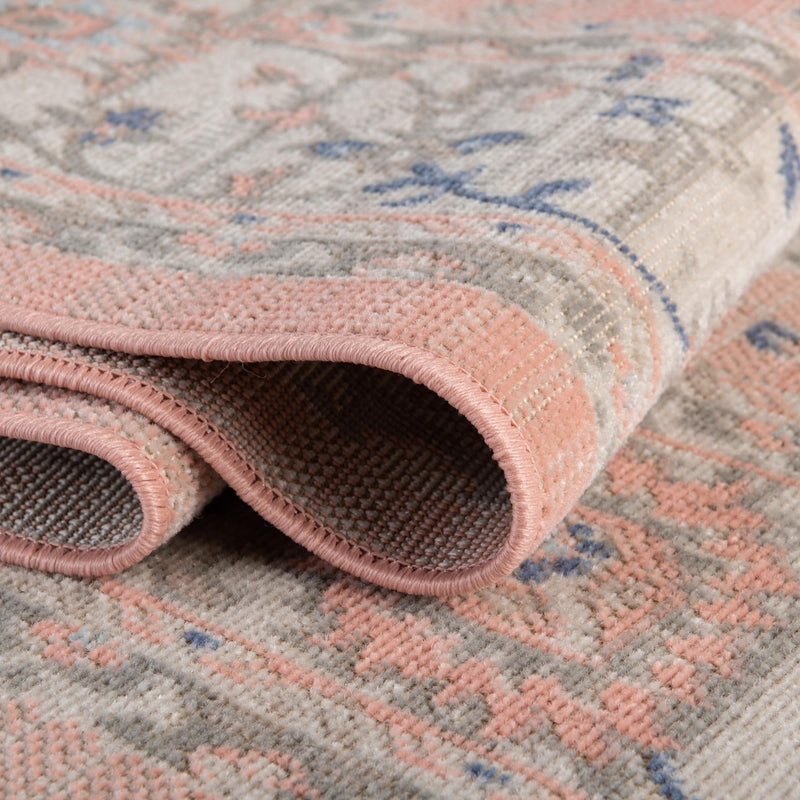 Savannah Series Collection Area Rug -  Beaufort Rectangle Powder Pink  lifestyle 38