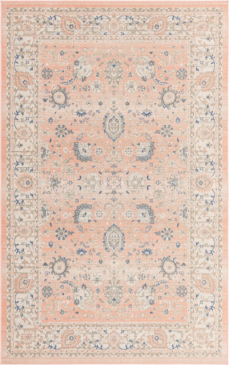 Savannah Series Collection Area Rug -  Beaufort Rectangle Powder Pink  lifestyle 3