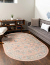 Savannah Series Collection Area Rug -  Beaufort Oval Powder Pink  lifestyle 55