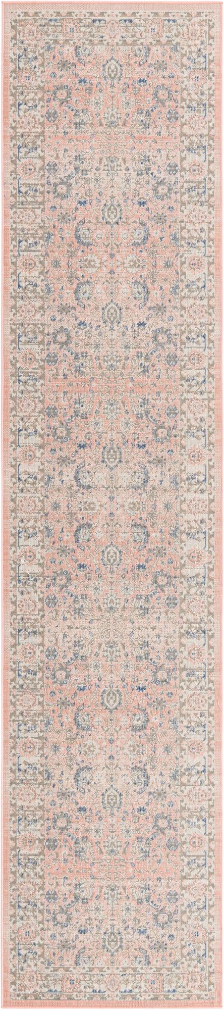 Savannah Series Collection Area Rug -  Beaufort Runner Powder Pink  lifestyle 89