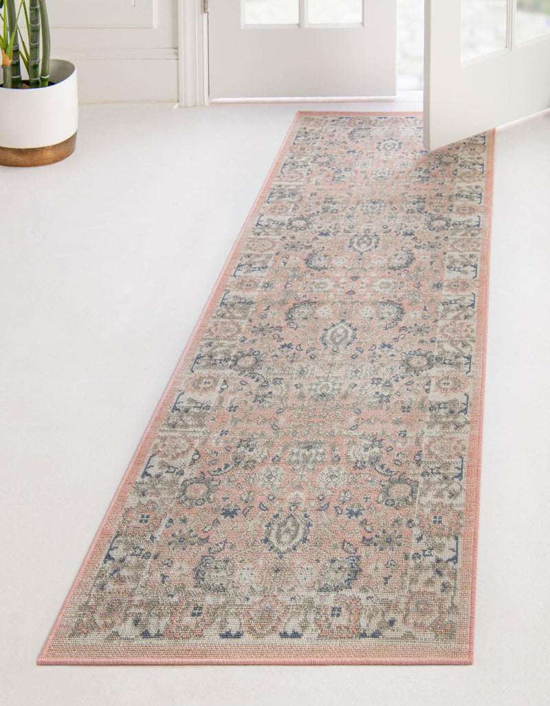 Savannah Series Collection Area Rug -  Beaufort Runner Powder Pink  lifestyle 65