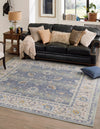 Savannah Series Collection Area Rug -  Beaufort Square French Blue  lifestyle 66