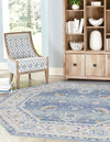 Savannah Series Collection Area Rug -  Beaufort Octagon French Blue  lifestyle 67