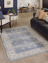 Savannah Series Collection Area Rug -  Beaufort Rectangle French Blue  lifestyle 5